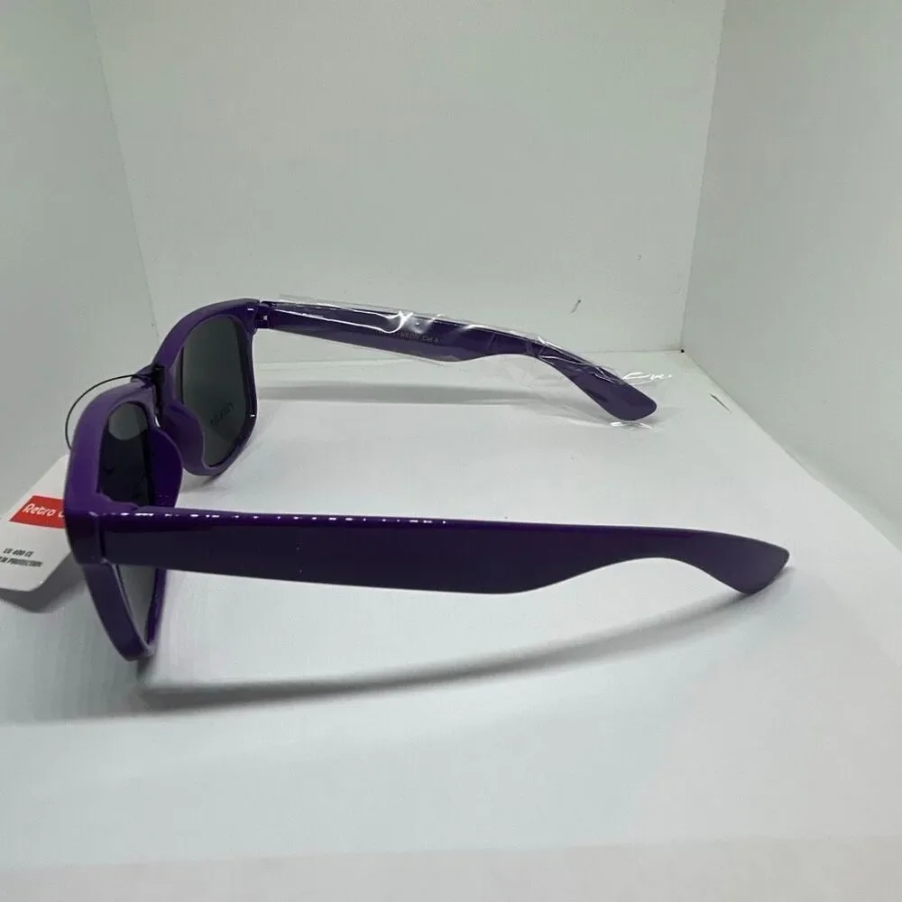 Retro Optix Purple Flex Fit Sunglasses UV400 Smoke Lens Lightweight